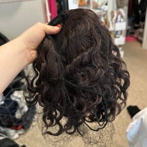 Black curly wig with lace front #curlyhair